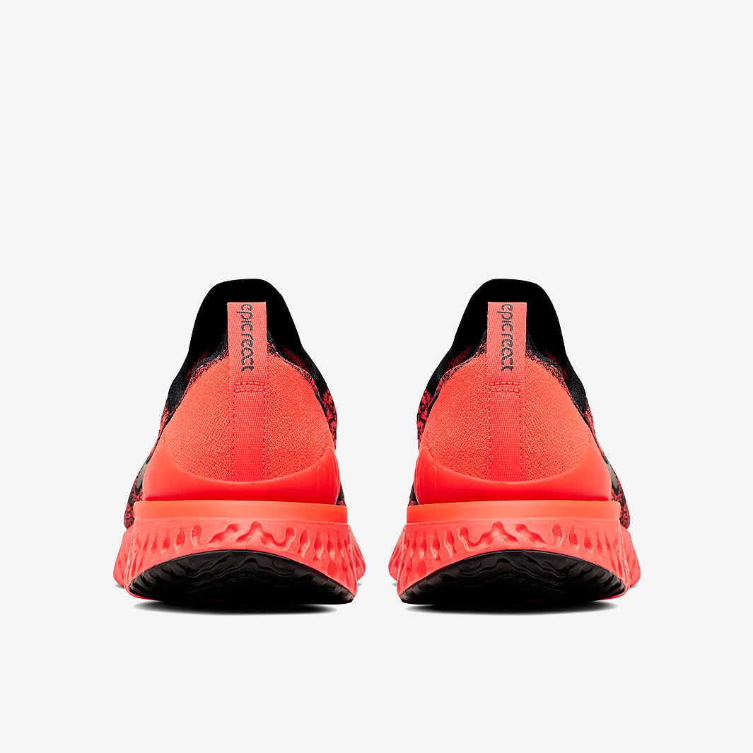 Nike Epic React Flyknit 2 - Black/Black-Bright Crimson