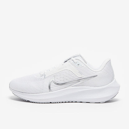 Nike Womens Pegasus 40 - White/Metallic Silver