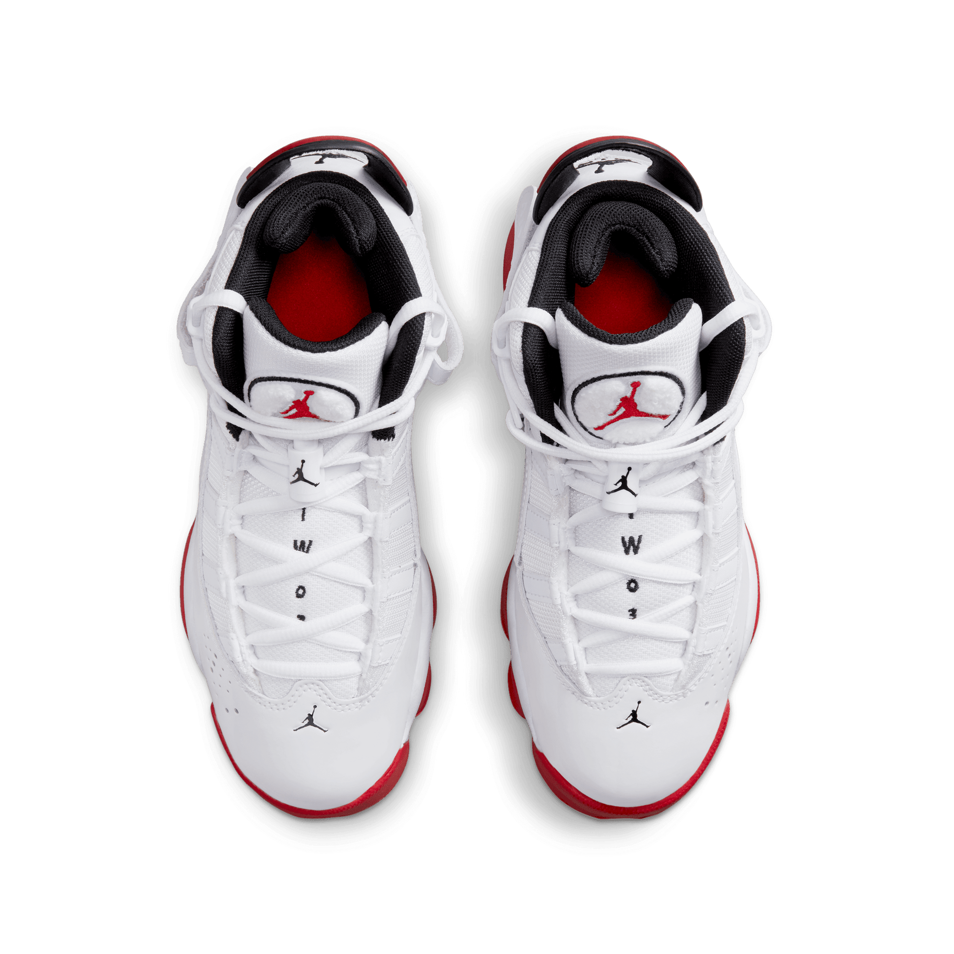 Big Kids' Jordan 6 Rings "White University Red"