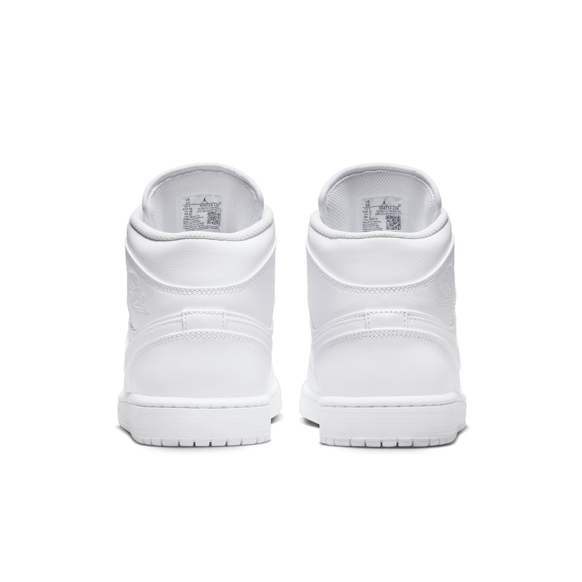 Men's Air Jordan 1 Mid "Triple White"