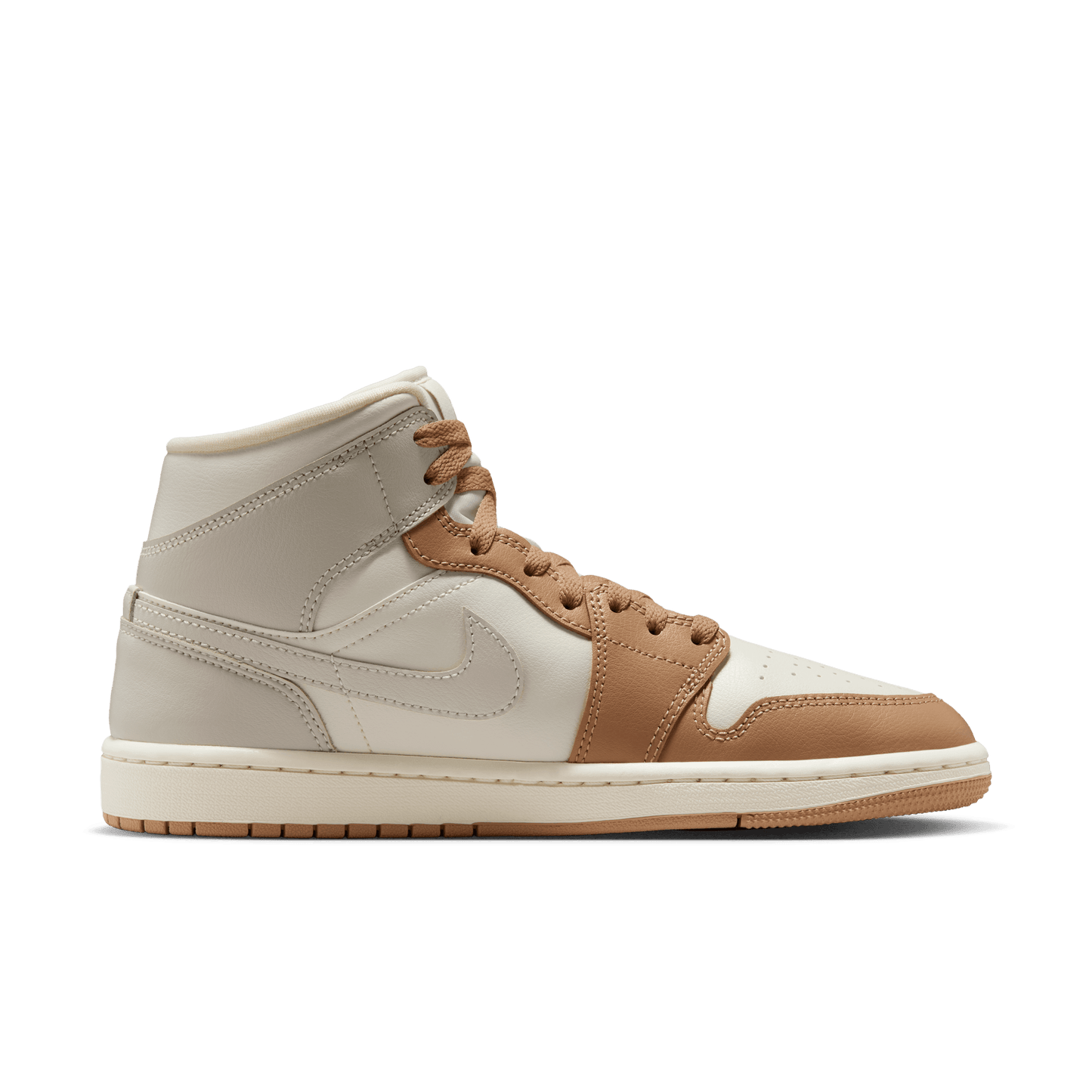 Women's Air Jordan 1 Mid "Tan Toe"
