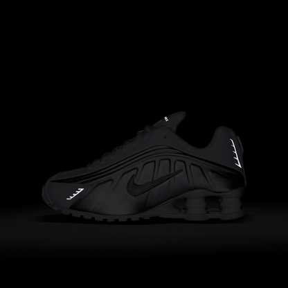 Big Kids' Nike Shox R4 "White Metallic Silver'