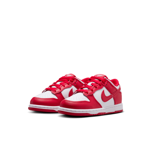 Little Kids' Nike Dunk Low "White University Red"