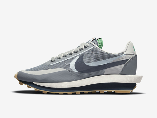 CLOT x Sacai x Nike LD Waffle Kiss of Death 2 Cool Grey