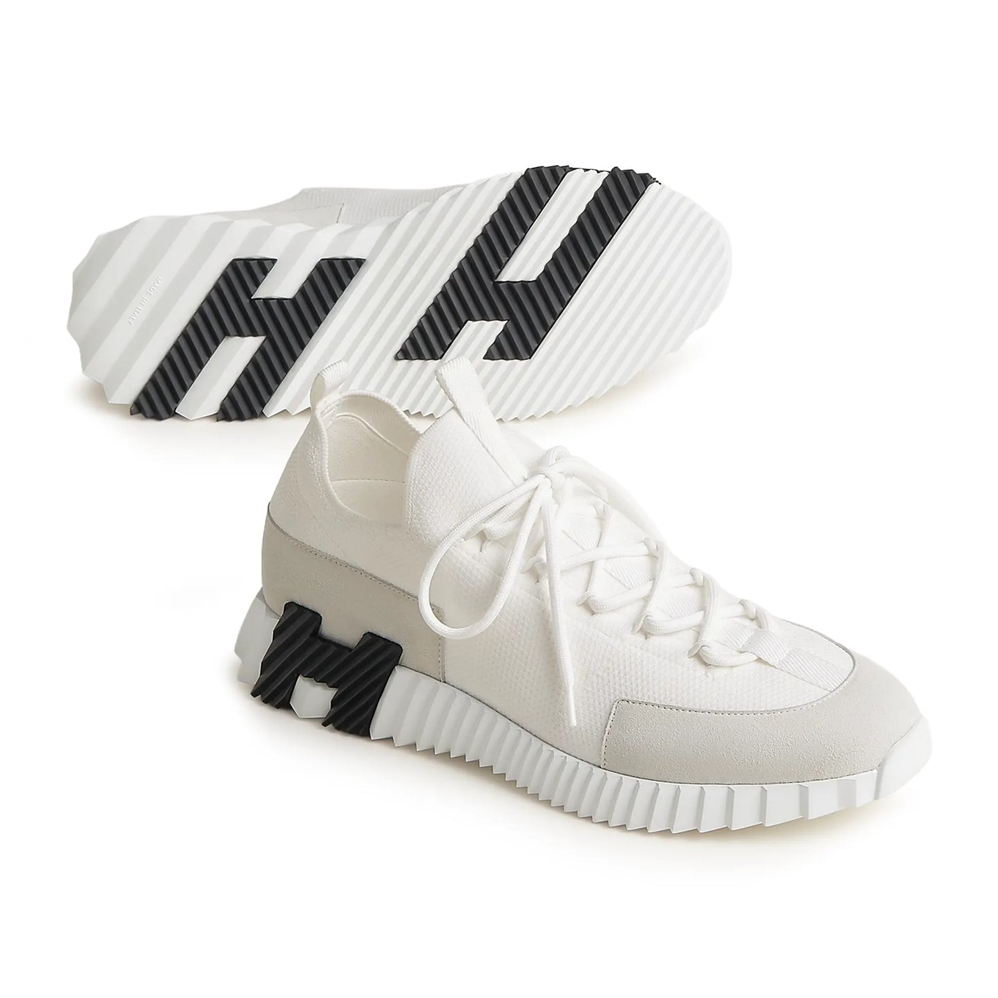 Hermès Paris Lift Slip-On White Sneaker