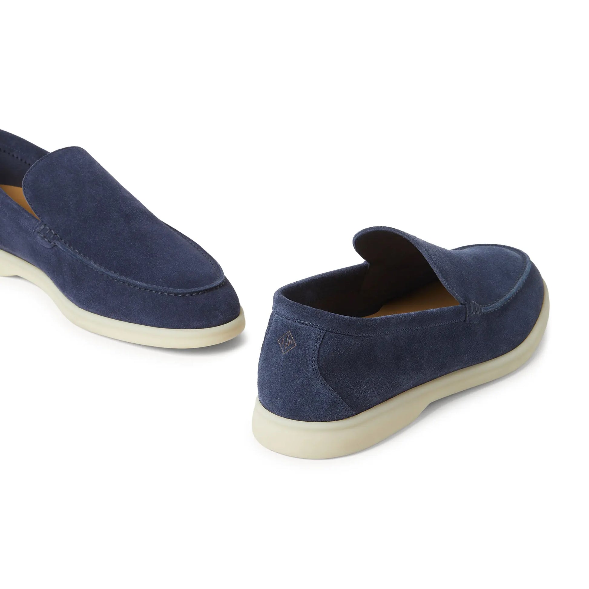 Loro Piana Summer Walk Suede Dark Deep Sea Loafers