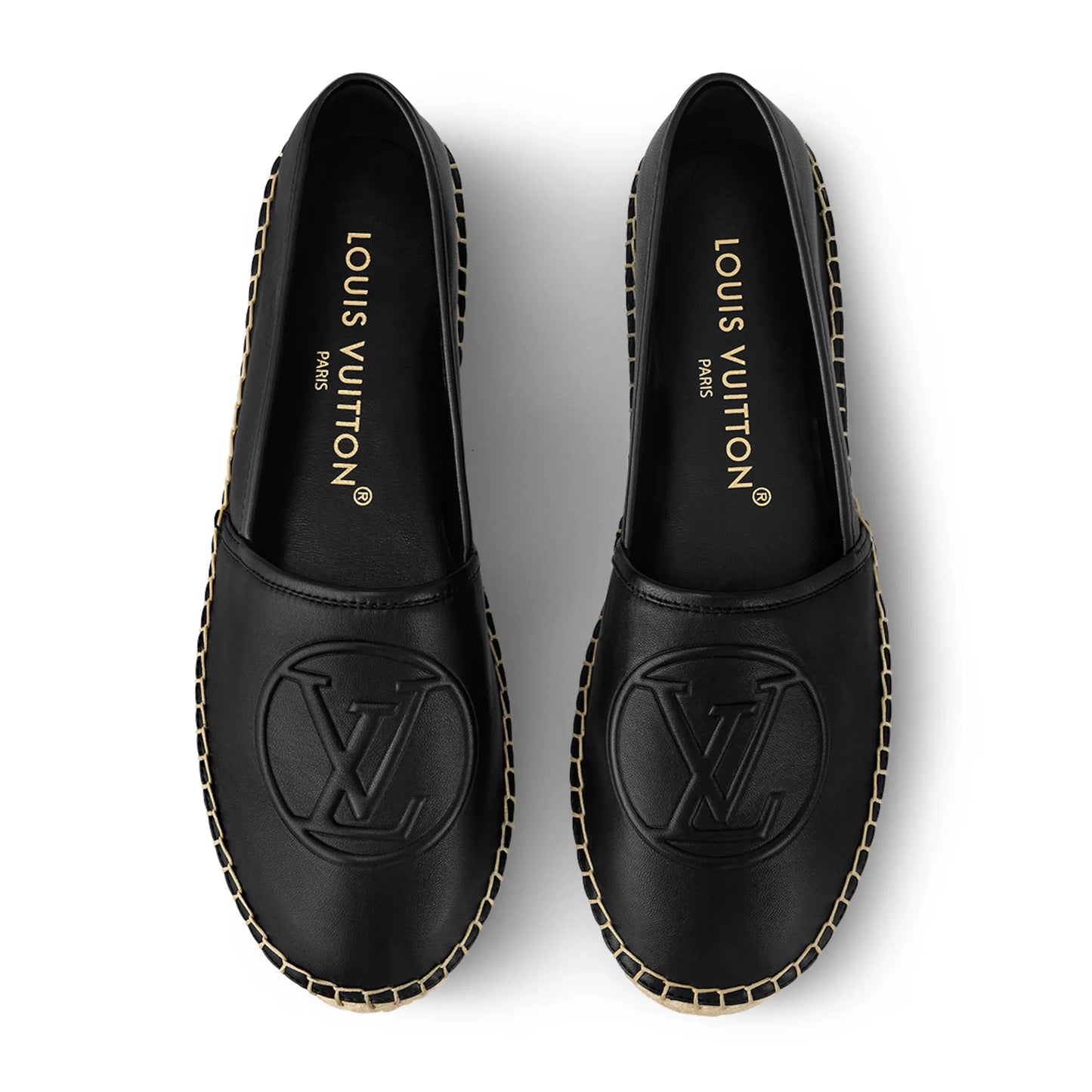 Louis Vuitton Starboard Leather Black Espadrilles